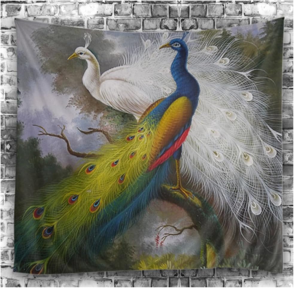 KRWHTS Peacock Mandala Tapestry Wall Hanging, Wall Art, Dorm Décor Beach  Throw