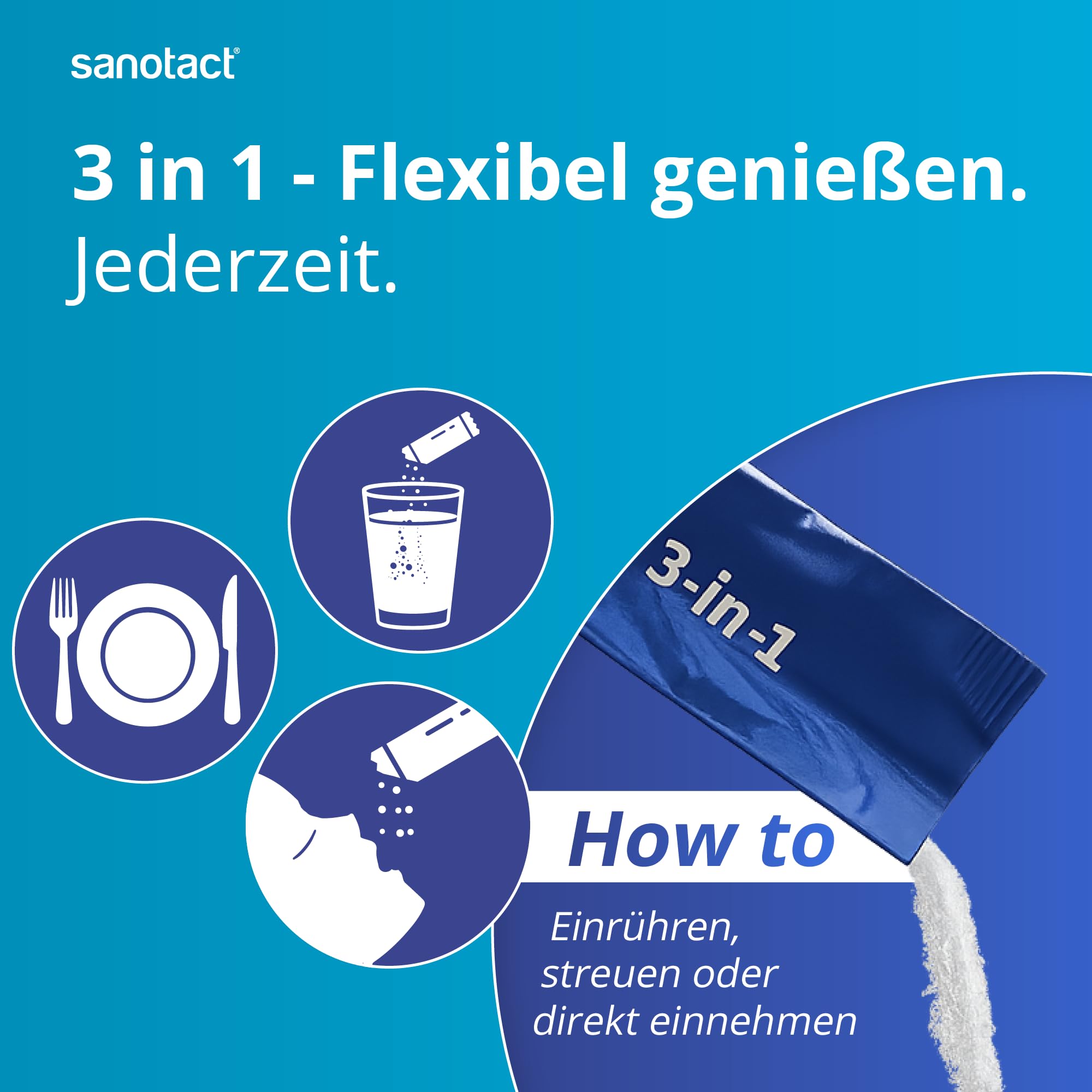 sanotact Laktase Sticks 10.000 – 30 Sticks – 3-in-1 Laktase Pulver zur Unterstützung bei Laktoseintoleranz – Sofortwirkung – ohne Aroma – direkt, im Getränk oder Essen einnehmbar 7