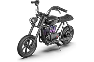 Hyper GoGo Electric Bike for Kids, [Great Gift to Kids] Electric Motorbike Up to 10MPH & 60 Minutes Continuous Ride for Kids Age 6+(Black)