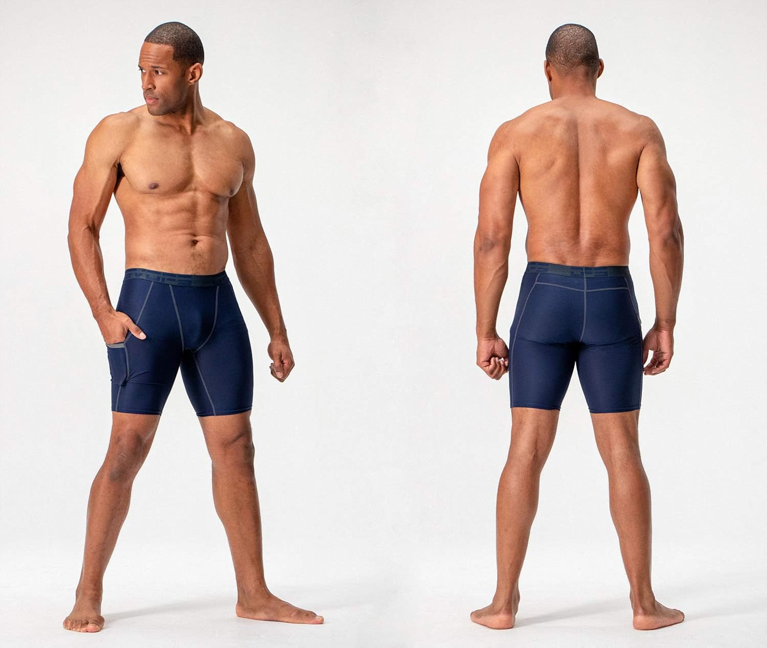 DEVOPS Men's Compression Shorts Underwear with Pocket (3 Pack) at  Men’s Clothing store