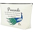 Peacock Cosmetic Bag Peacock Theme Gifts for Peacock Lovers Inspirational Makeup Bag Animal Gift Peacock Lover Gift Animal Lover Gifts Birthday Christmas Gift for Friend Sister Travel Makeup Pouch