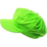 Summer 100% Cotton Plain Blank 8 Panel Newsboy Gatsby Apple Cabbie Cap Hat Lime