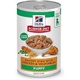 Hill's Science Diet Puppy Wet Dog Food | #1 Veterinarian Recommended, Chicken &amp; Vegetables, 12.8 oz. Cans, 12-Pack