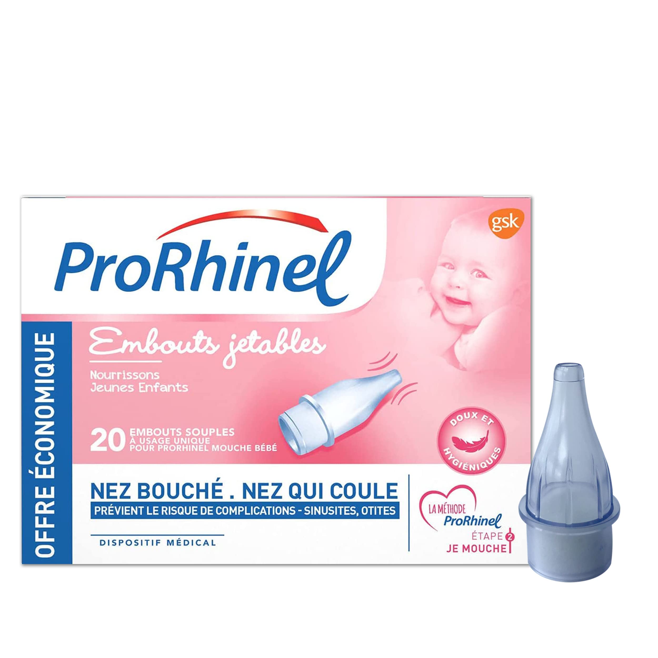 ProRhinel 20 Disposable Supple Ends for Baby Nose Blower
