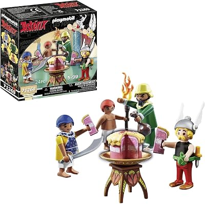 71269 Astérix : Le gâteau empoisonné d'Amonbofis - avec Le goûteur de Cléopâtre, Amonbofis, Son Assistant Tournevis - Les Aventures d'Obélix - Histoire & Imaginaire - Dès 5 Ans