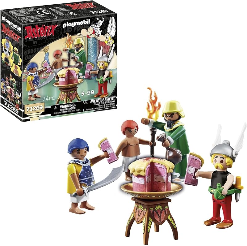 Asterix 71269 Pyradonis' vergiftete Torte, Asterix, Kleopatra`s Vorkoster sowie Pyradonis und dessen Helfer Schraubzieris, Spielzeug für Kinder ab 5 Jahren