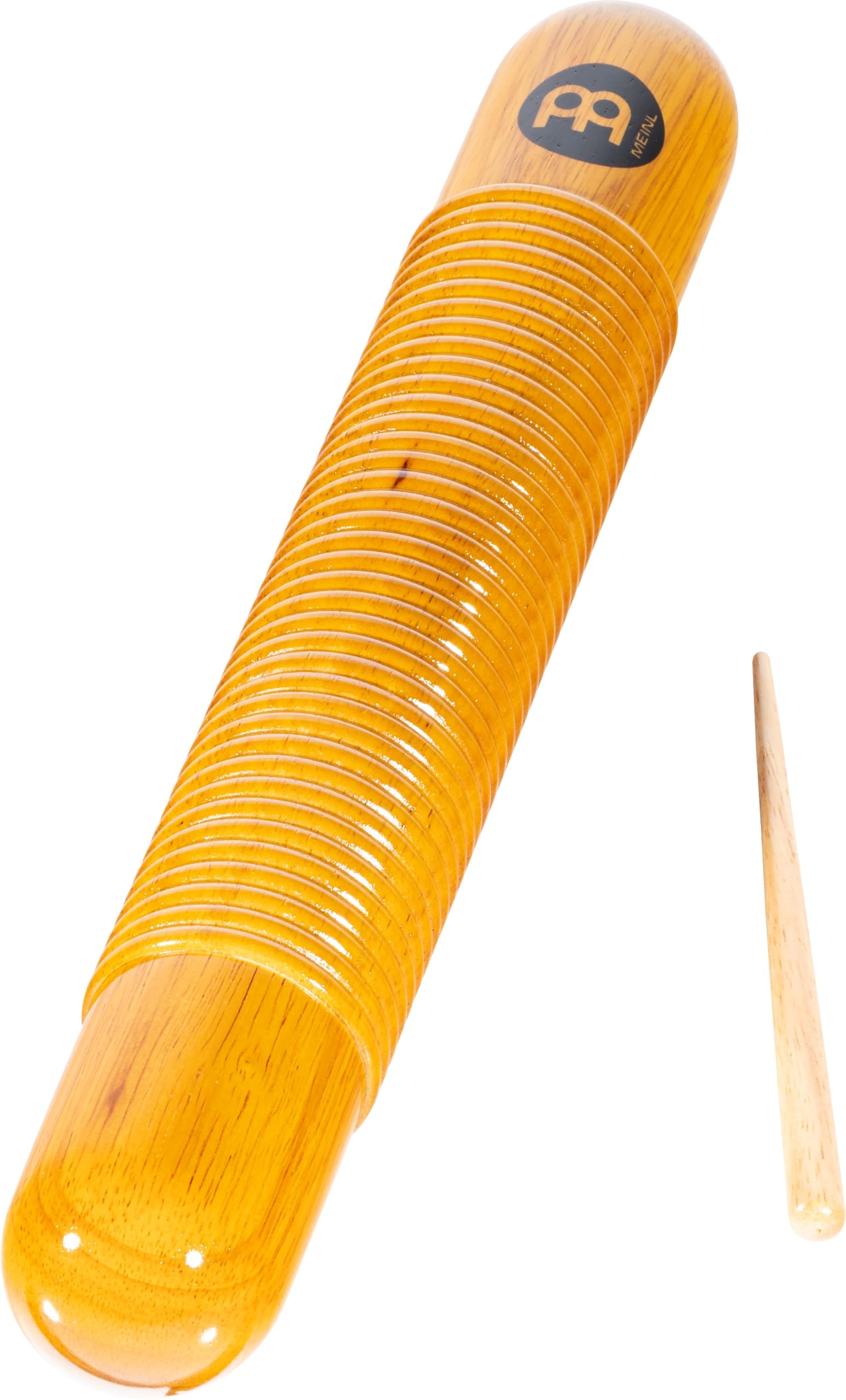 Meinl Percussion Wood Guiro Instrument - Hollow Musical Instrument with Finger Holes - Siam Oak, Natural (GU1AM)