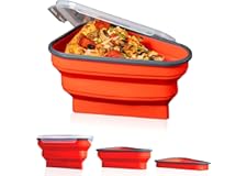 The Perfect Pizza Pack™ - Reusable Pizza Storage Container with 5 Microwavable Serving Trays - Adjustable Pizza Slice Contain