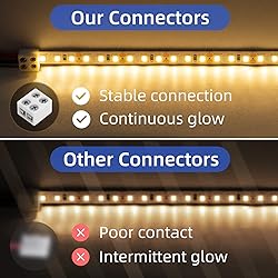 20 PCS 2-Pin 10mm Solderless LED Strip