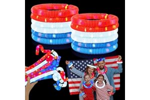 KANNOVE 4th of July Red White Blue Glow Sticks 12 PCS,Light up Bracelet Necklace Accessories for Kids, Fourth of July Party Favor Supplies Decorations,Patriotic Parade Stuff Toys Gifts for Independence Day