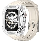 Delidigi Rugged Band and Case Compatible with Apple Watch Ultra 3 2 1 Series 11 10 9 8 7 6 5 4 SE 3 49mm 46mm 45mm 44mm 42mm, iWatch Sport Strap with Shockproof PC Frame Bumper for Men