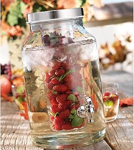 Home Essentials & Beyond Del Sol 1.5 gallon Infuser Beverage Dispenser, Clear