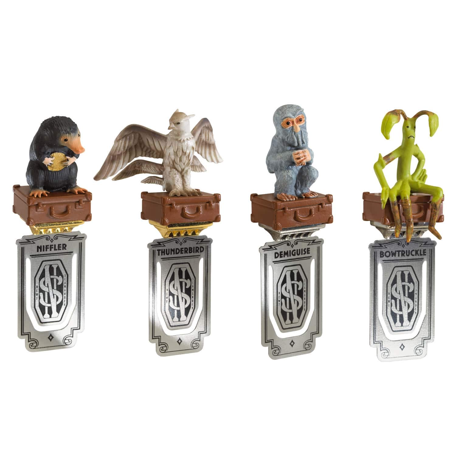 The Noble Collection Fantastic Beasts Bookmark Set - 3in (8cm) Set of 4 Detailed Bookmarks - Officially Licensed Harry Potter Film Set Movie Stationery Gifts