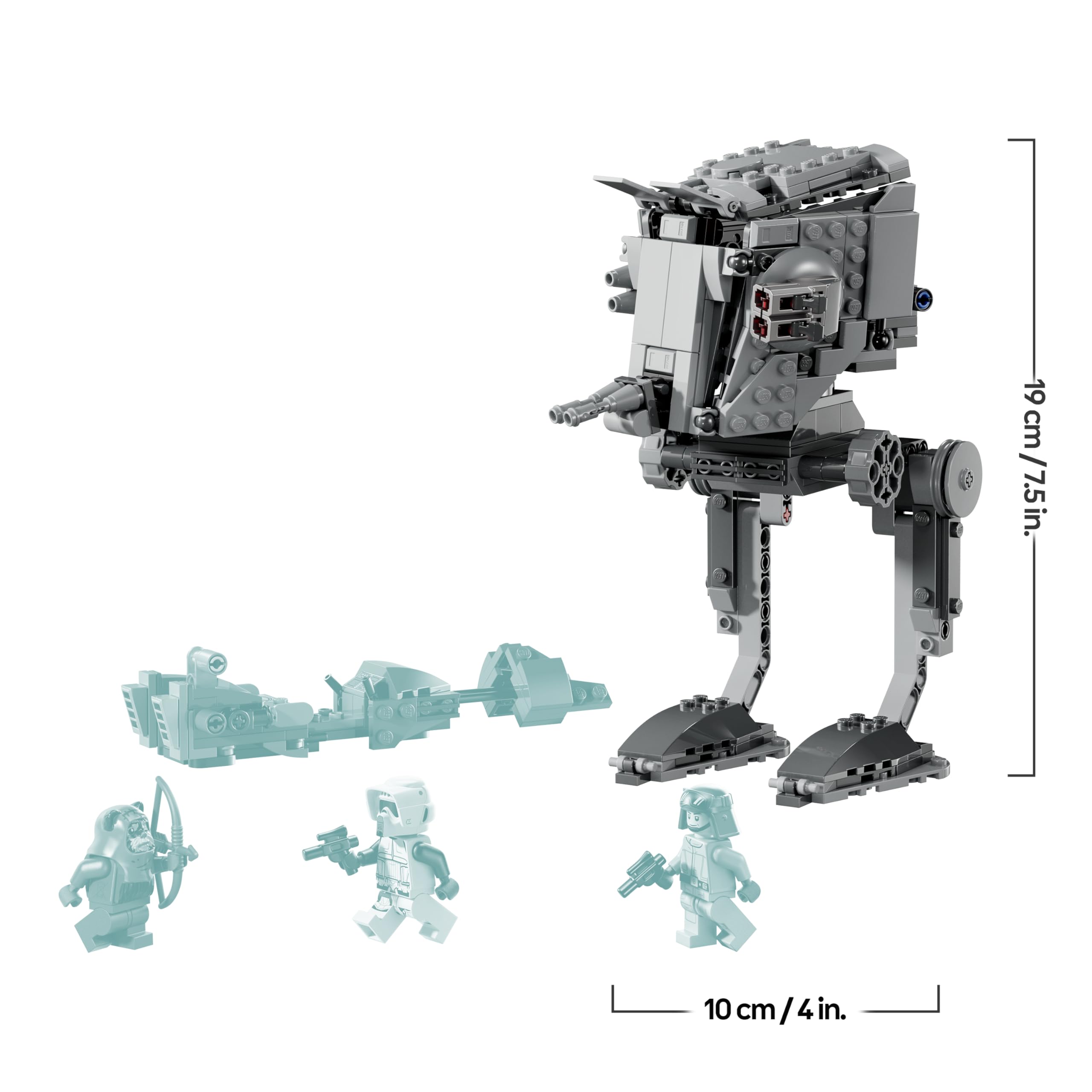 LEGO Star Wars 75424 SMART Play: AT-ST Angriff auf Endor - Kompatibles Interaktives Spielzeug inkl. 2 SMART Tags und Wicket Minifigur - Geschenk für Jungen und Mädchen ab 8 Jahren und Erwachsene Fans 9