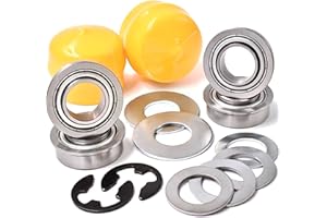 HD Switch Front Wheel Bushing to Bearing Conversion Kit for John Deere S100 S110 S120 S130 S140 S160 S170 S180 w/Tough Steel 
