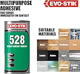 Evo-Stik 528 Instant Contact Adhesive 1 Litre Multi-Purpose High Shear view 4