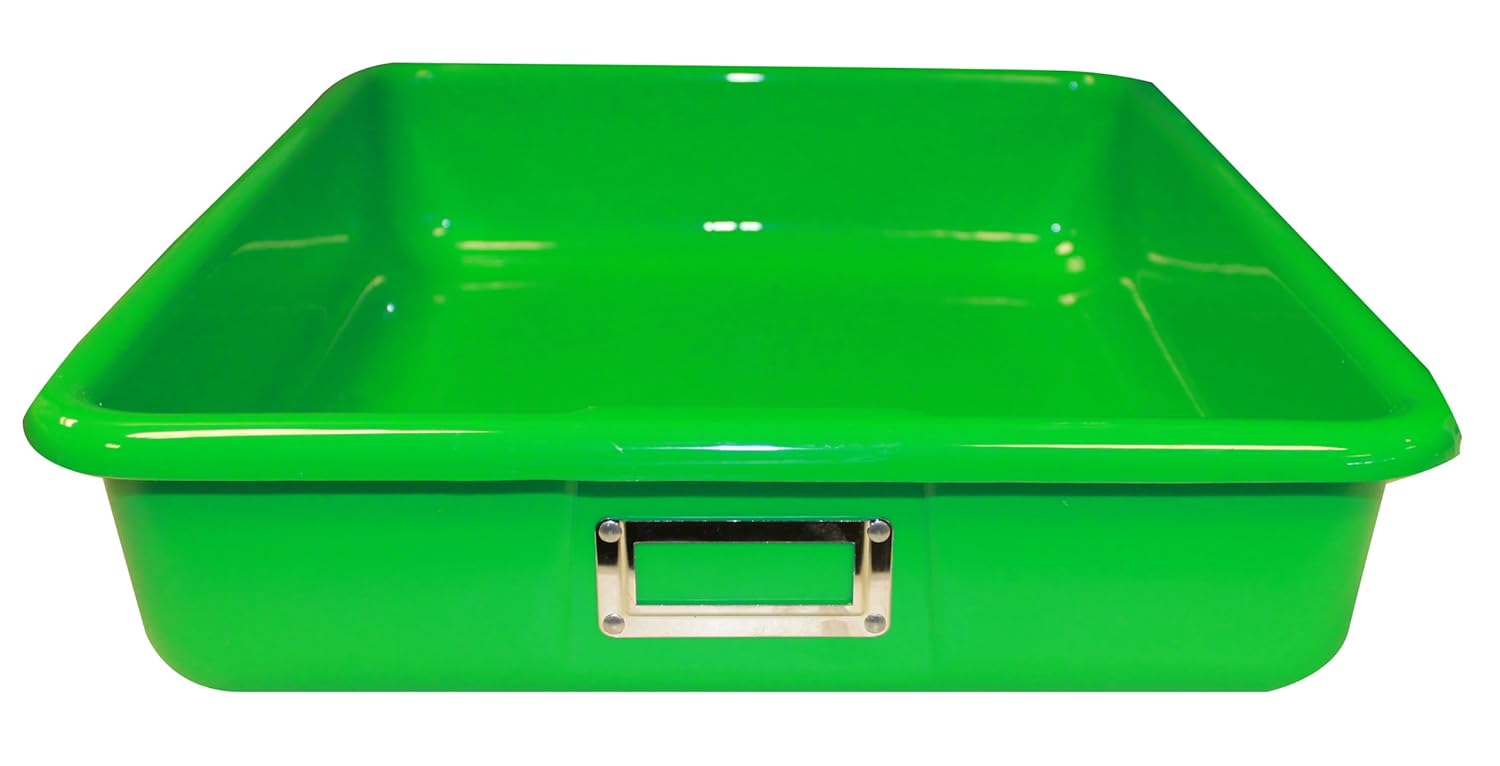 Shirley K'S Storage Trays T183Green Storage Tray, 14" L x 12" W x 4" H