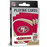 Masterpieces NFL San Francisco 49ers Playing Cards, Officially Licensed NFL Football Card Deck, Premium Team Collectible Cards for Game Night, Poker and Blackjack Use, 49ers Gifts for Men and Fans