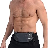 USHAKE Running Belt,Men or Women Ultra Light Bounce Free Waist Pouch Bag Fitness Workout Belt Sport Waist Pack Exercise Waist Bag for iPhone Samsung LG in Running Gym Marathon (Grey)