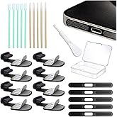 Dust Plug for iPhone Charger Port, Protects Charging Port Anti Dust Cover Anti-Lost Dust Plugs for Lightning, with Speaker Mesh Dustproof, Accessories for iPhone 14 13 12 11 (Plus, Pro Max), 8-Pack
