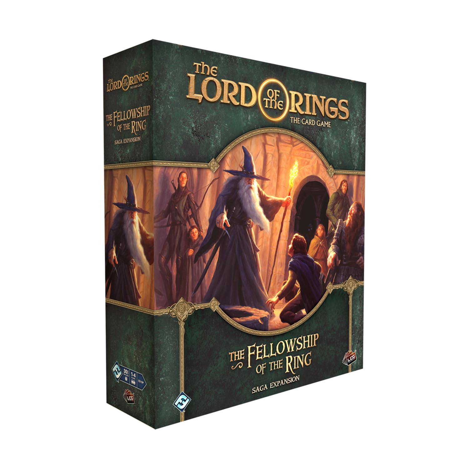 Fantasy Flight Games Fellowship of the Ring Saga Expansion: Lord of the Rings LCG Card Game Ages 13+ 1-4 Players 30 Minutes Playing Time FFGMEC109, Black
