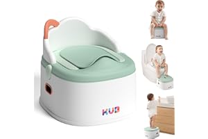 KUB KÜB 3-in-1 Potty Training Toilet (Chair, Seat, Step Stool) - 9 CM Splash Guard, One-Click Assembly, Easy to Clean - Versatile Toddler Potty Trainer for Boy Girl - Green