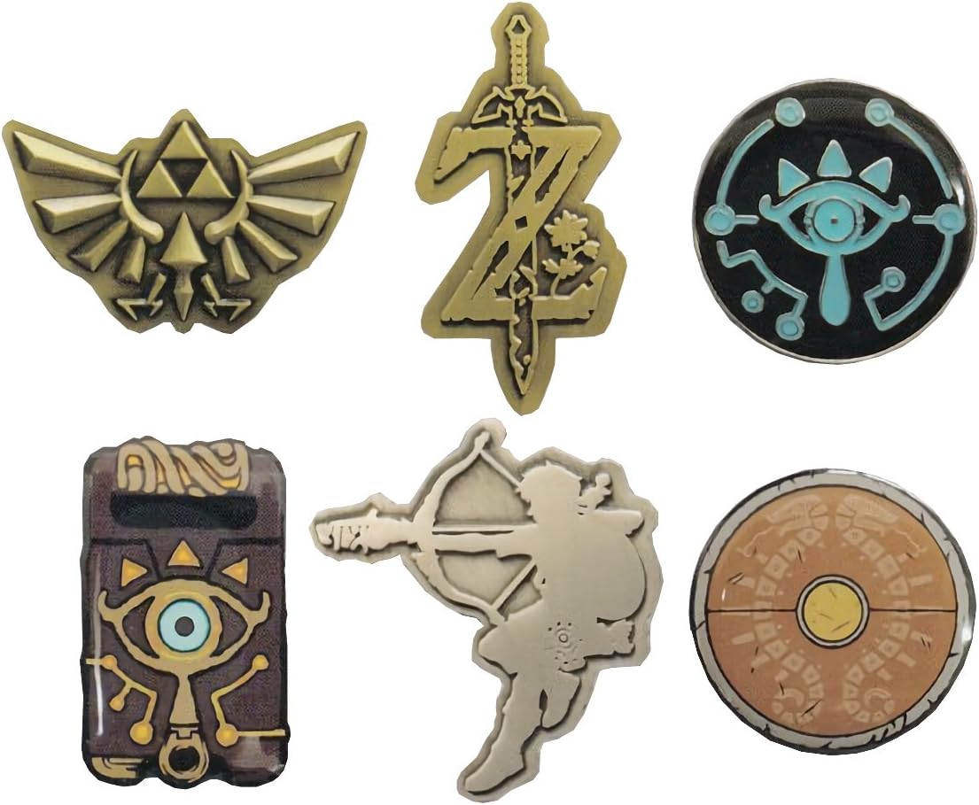 Amazon Co Jp カプセル ゼルダの伝説 ブレス オブ ザ ワイルド ピンバッジコレクション全6種セット ホビー 通販