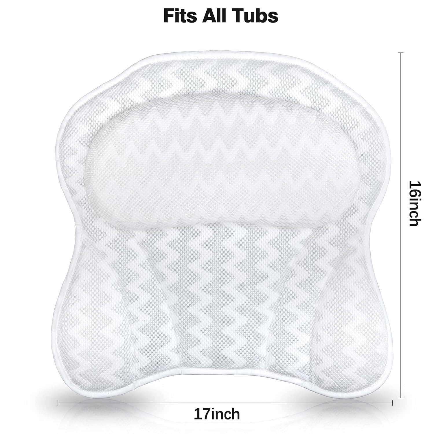 Bath Pillow, Kmeivol Bath Pillows for Tub, Luxury Bathtub Pillow for Neck, Head, Back and Shoulder Support, Breathable Soft and Comfortable Tub Pillow, Bath Pillows with Six Strong Suction Cups : Beauty