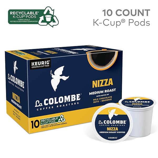 LA COLOMBE® COFFEE ROASTERS NIZZA MEDIUM ROAST COFFEE, SINGLE SERVE KEURIG® K-CUP® PODS, 10-COUNT BOX
