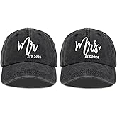 Mr and Mrs Hats for Wedding Gifts, Engagement Anniversary Honeymoon Gifts for Newlyweds Couples Baseball Cap