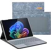 CoBak Case for Microsoft Surface Pro 12" (2025), Premium Business Cover with Multi-Angle Stand, Embedded Stylus Holder, Keyboard Support & Built-in Organizer – Tailored for Professionals,Navy Blue