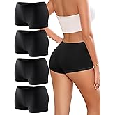 Womens Boyshorts Underwear Seamless Boxer Briefs Full Coverage Soft Stretch Boxer Shorts For Women 4 Pack