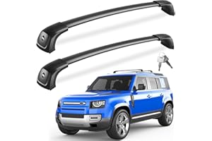 FengYu Lockable Roof Rack Cross Bars 330lbs Compatible with 2020-2025 Land Rover Defender 110 130 (with Side Rails), Heavy Duty Rooftop Aluminum Crossbar Car Carrier Luggage