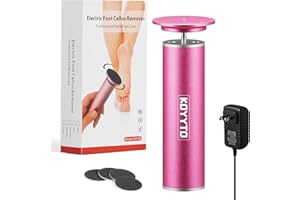 KOYYTO Electric Foot Callus Remover, Adjustable Rotatable Electronic Foot Dead Skin Remover Callus Remover Tool for Home & Nail Salon with 60 pcs Replacement Sandpaper Disk,Pink