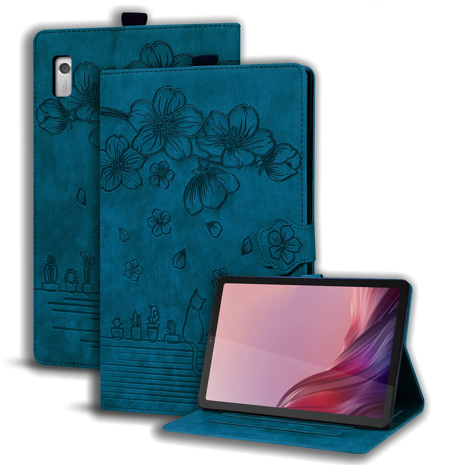 Succtopy Case for Lenovo Tab M9 HD 9 Inch 2023 TB-310FU Folio Flip Wallet PU Leather Case with Stand Function Protective Tablet Cover with Pen Holder for Lenovo Tab M9 HD 2023 Royal Blue