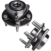 KUSATEC 513282 2pcs Front/Rear Wheel Bearing Hub Assembly for Cadillac CTS 2008-2014 2018 2019, for Cadillac XTS 2018-2019, for Chevy Camaro 2010-2015 Impala 2018-2019, 5 Lug w/Encoder ABS