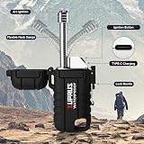 SUPRUS Windproof Waterproof LED Rechargeable USB C Candle Lighter Outdoors Black view 3