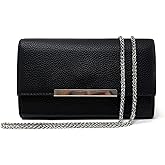AFKOMST Valentines Day Gifts: Clutch Purse Evening Bag for Women Small Wristlet Handbag for Formal Wedding or Casual Outfits | Vegan Leather, Fit Phone,Passport, Detachable Chain