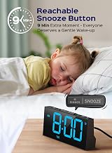 GOLOZA Digital Alarm Clock 4 Brightness Levels Dual Alarms USB Port DST 12/24H view 2