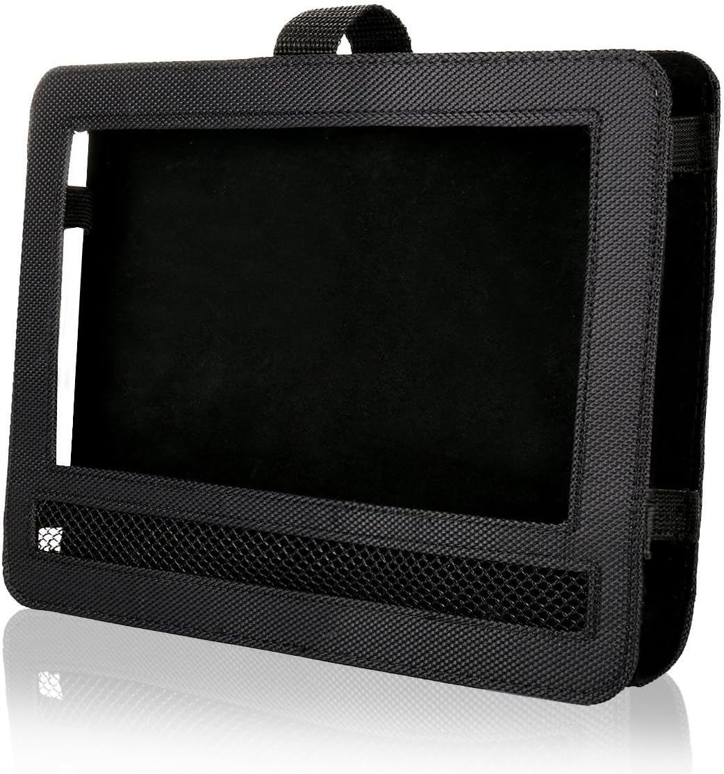 RUISIKIOU Car Headrest Mount, Car DVD Headrest Mount Holder Strap Case for Swivel Flip Style Portable DVD Player (9 Inch)