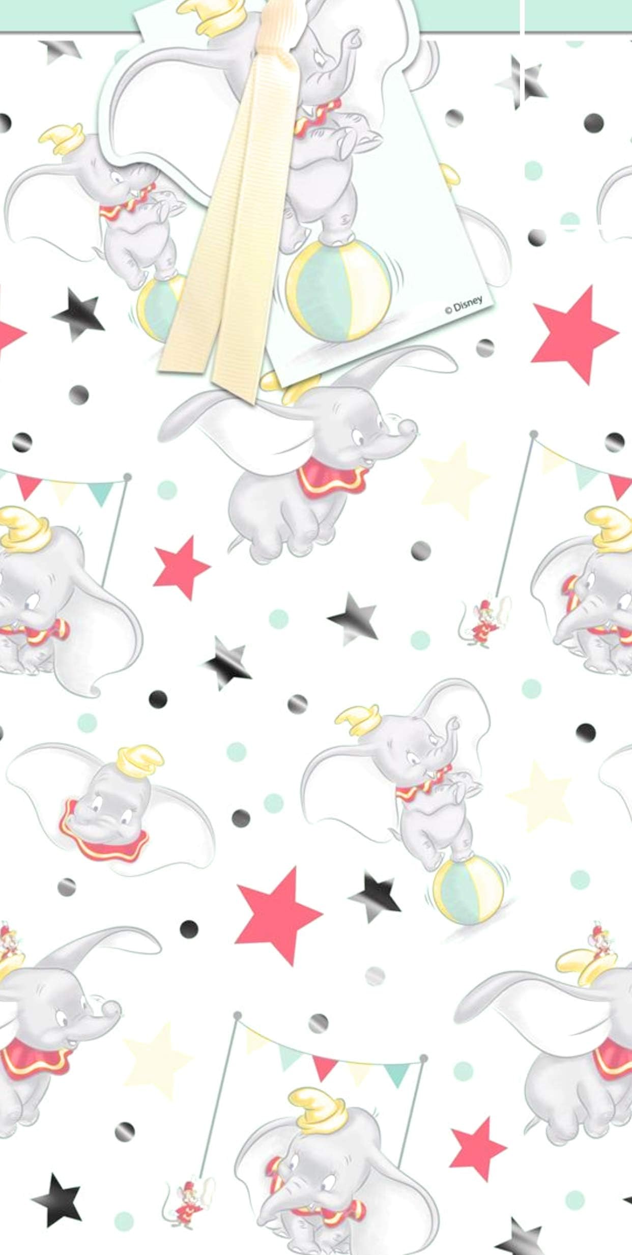 Dumbo wrapping paper 2 sheets 2 tags