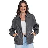 Steve Madden Leather Jacket Women – Faux Leather Oversized Bomber Jacket Women, Plus Size Motorcycle Jackets