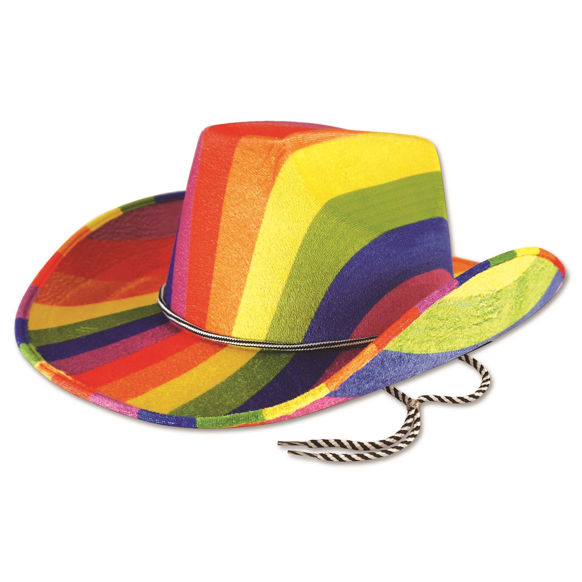 Multicolor Cowboy Hat, 1 Pc. - Vibrant Rainbow Design, Perfect Accessory for Festivals, Parties, Festivals, Pride, & Everyday Fashion