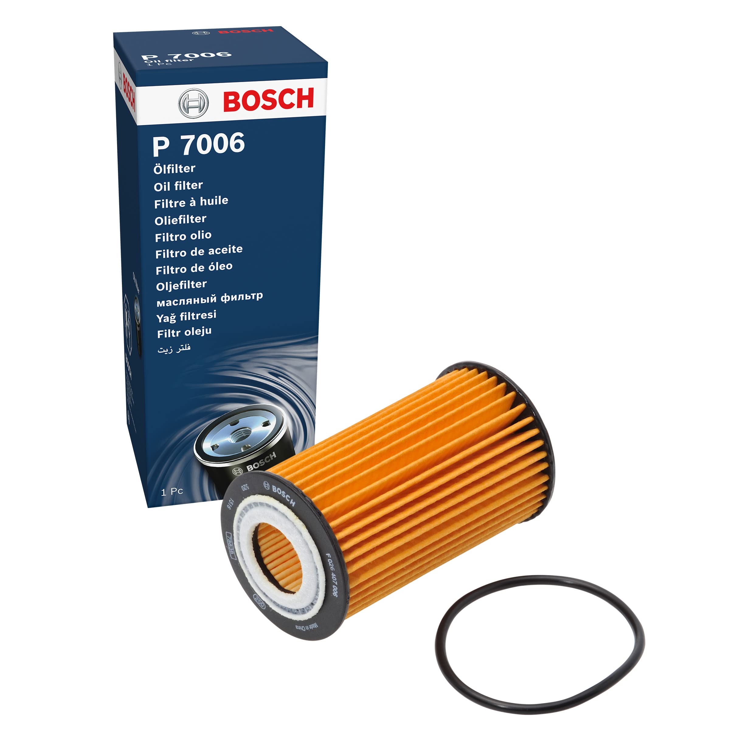 Bosch P7006 Car Oil Filter - Separates Soot and Metal Particles from Engine Oil - Provides Reliable Engine Lubrication