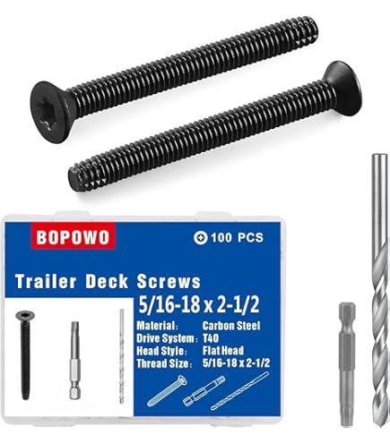 1/4-20 x 2 1/2 Flat Head Floorboard Thread Cutting Screws, Type F