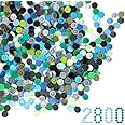 Etarnfly 2800PCS Pixel Bricks, 1X1 Round Plates - 28 Colors Building Blocks Parts and Pieces - Pixel Arts Dots Bulk Studs Accessories Kit Compatible with Major Brand 98138, Multicolored 2