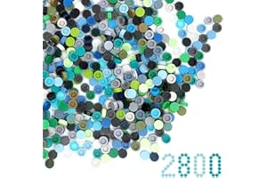 Etarnfly 2800PCS Pixel Bricks, 1X1 Round Plates - 28 Colors Building Blocks Parts and Pieces - Pixel Arts Dots Bulk Studs Accessories Kit Compatible with Major Brand 98138, Multicolored 2