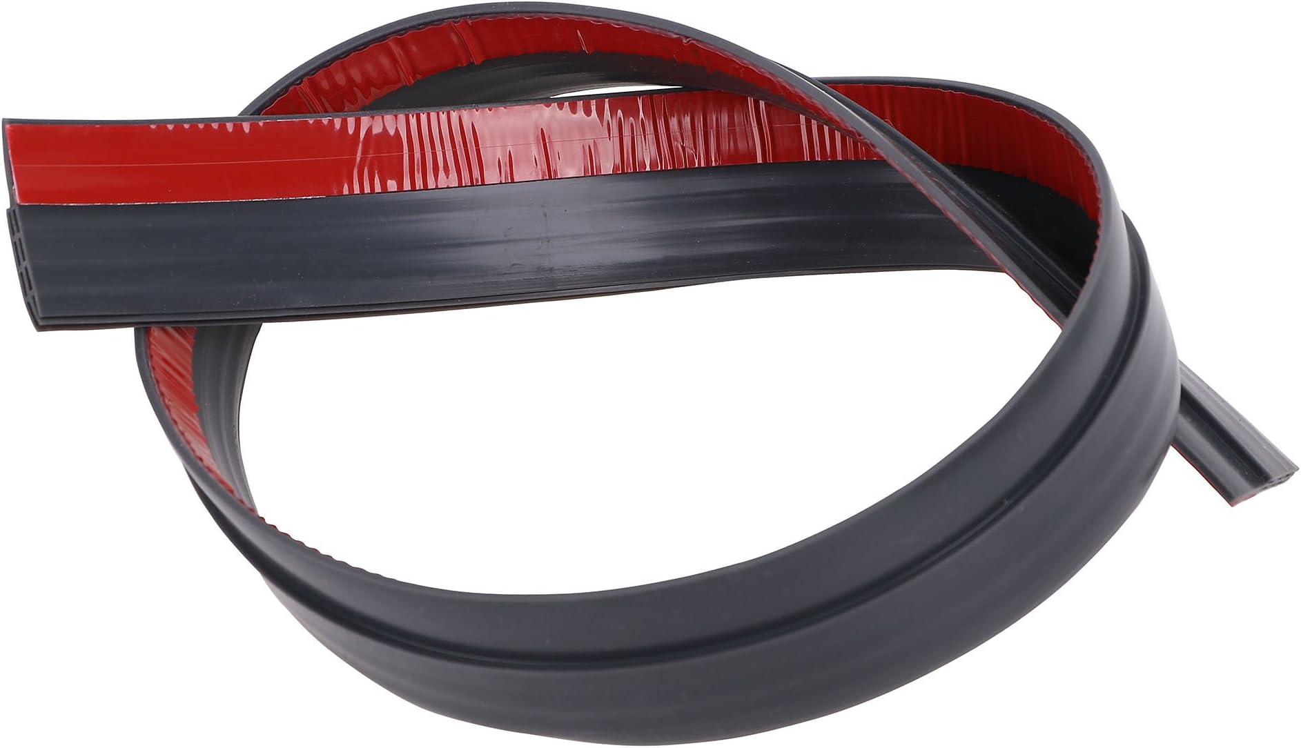 Draft-Blocking Under Door Silicone Weather Stripping Gap Sealer with Self-Adhesive Backing, 2" x 39" Black