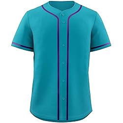 KXK Blank Baseball Jersey for Men Casual Button