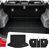 Cargo Mat with Backrest Protection for 2017-2025 Mazda CX-5,TPE All Weather Protection Cargo Liner with Velcro Rear Seats Backrest car Accessories-Black